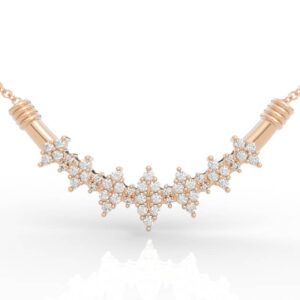 Diamond Star Cluster Necklace PD-PV-RO-FS-0034
