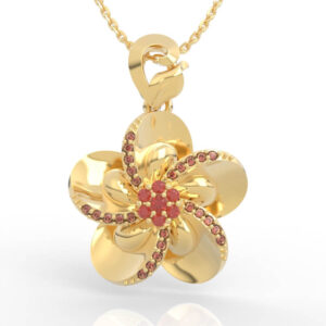 Large Diamond Flower Pendant PD-SP-RO-FL-0006