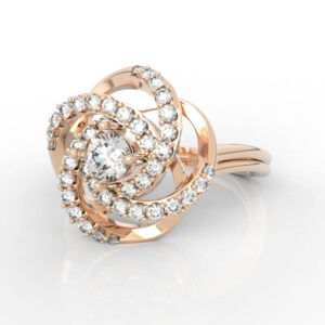 Rose Flower Diamond Ring RG-PV-RO-FL-0002