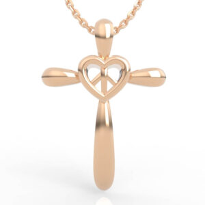 cross heart peace pendant PD-NP-NG-MH-0006