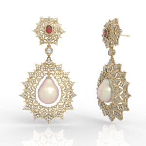 Art Deco Chandelier Pearl Earrings ER-PV-PL-OV-0001