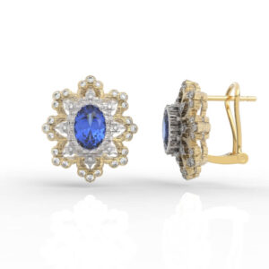 Baroque Floral Drop Earrings ER-PV-OV-FL-0002