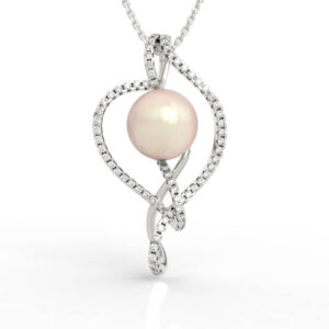 Diamond Halo Pearl Pendant PD-PV-PL-FS-0020