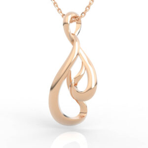 Double Flame Pendant Necklace PD-NP-NG-FS-0031
