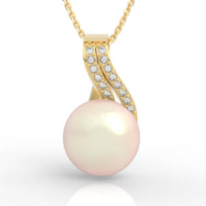 Pearl Diamond Twist Pendant PD-PV-PL-FS-0019