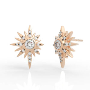 Starburst Diamond Stud Earrings ER-PV-RO-FS-0010