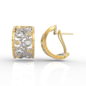 Wide Floral Hoop Earrings ER-SP-RO-FL-0003