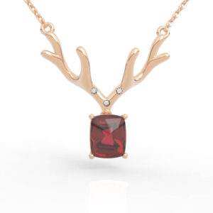 Antler Gemstone Pendant Necklace PD-SP-RO-AN-0002