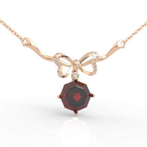 Bow Tie Gemstone Necklace PD-PV-RO-FS-0038