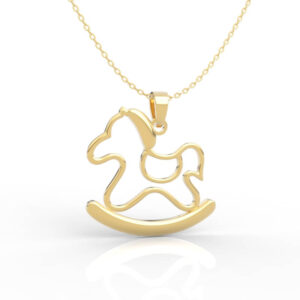 Childhood Memory Jewelry Rocking Horse Pendant PD-NP-NG-AN-0006