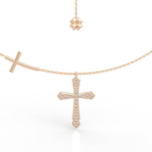 Double Cross Pendant Necklace PD-PV-RO-MH-0016