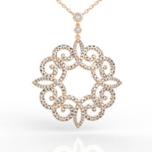 Filigree Diamond Floral Pendant PD-PV-RO-FL-0021