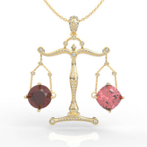 Gem Libra Balance Scale Pendant PD-PV-RO-FS-0036