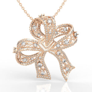 Large Diamond Bow Pendant PD-PV-RO-FS-0041