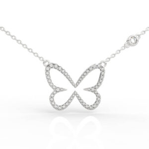 Open Butterfly Diamond Necklace PD-PV-RO-AN-0009