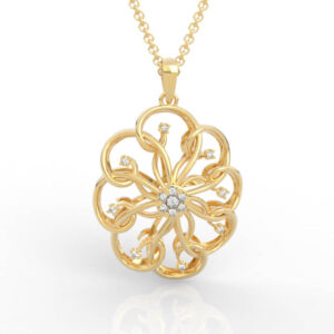 Openwork Floral Diamond Pendant PD-SP-RO-FL-0009