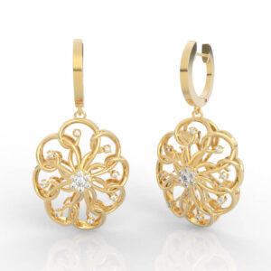 Openwork Flower Drop Earrings ER-PV-RO-FL-0008