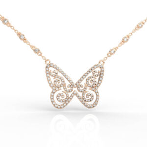 Pave Diamond Butterfly Pendant PD-PV-RO-AN-0010