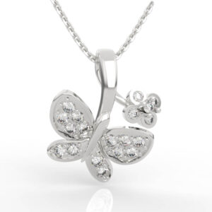 butterfly flower diamond pendant PD-PV-RO-AN-0006