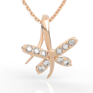 dragonfly diamond pendant necklace PD-PV-RO-AN-0007