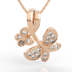 layered butterfly charm pendant PD-PV-RO-AN-0005
