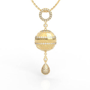 layered diamond drop pendant PD-SP-RO-FS-0032