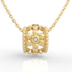 Bead Frame Floral Cage Pendant PD-SP-RO-FL-0013