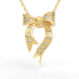 Diamond Bow Necklace PD-PV-RO-FS-0043