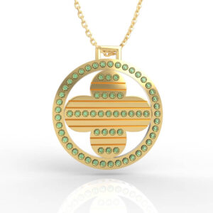 Diamond Circle Pendant Necklace PD-PV-RO-FL-0023