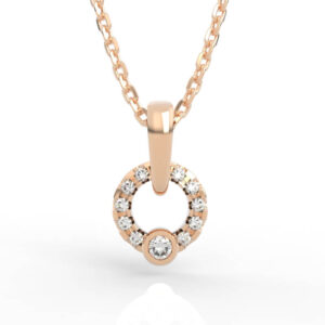 Diamond Circle Pendant Necklace PD-PV-RO-FS-0055
