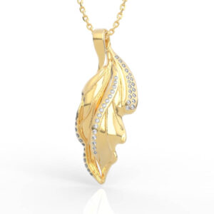 Diamond Leaf Pendant PD-SP-RO-FL-0016