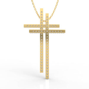 Double Cross Diamond Pendant PD-PV-RO-MH-0019