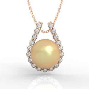 Horseshoe Pearl Diamond Pendant PD-PV-PL-FS-0028