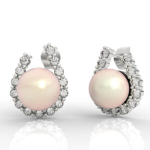 Horseshoe Pearl Stud Earrings ER-PV-PL-FS-0016