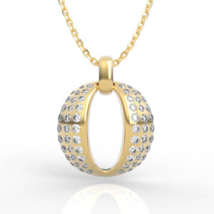 Initial Letter O Diamond Pendant PD-PV-RO-FS-0046