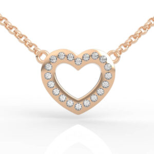 Open Heart Diamond Necklace PD-PV-RO-HS-0012