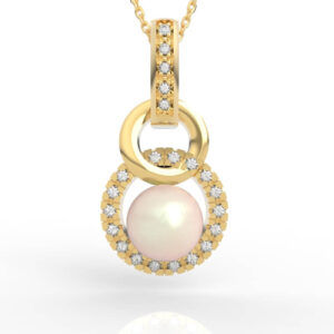 Pearl Diamond Pendant with Two-Layer Frame PD-SP-PL-FS-0018