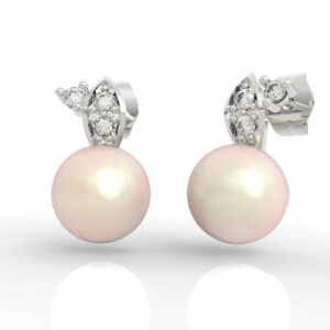 Pearl Drop Earrings Diamond ER-PV-PL-FS-0014