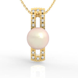 Art Deco Pearl Pendant Diamond PD-PV-PL-FS-0033