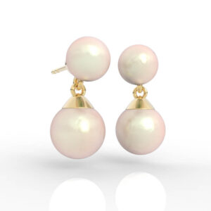 Double Pearl Drop Earrings 3D Model ER-NP-PL-FS-0005
