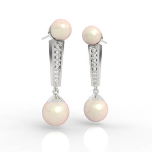 Double Pearl Drop Earrings ER-PV-PL-FS-0021