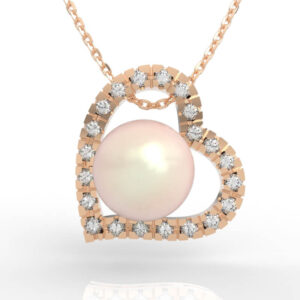 Heart Pearl Pendant Diamond PD-PV-PL-HS-0003
