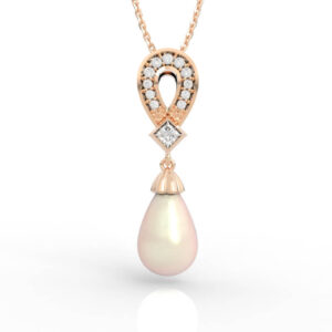 Horseshoe Pearl Drop Pendant PD-PV-PL-FS-0034