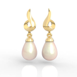 Infinity Pearl Drop Earrings 3D CAD ER-NP-PL-FS-0004