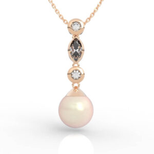 Marquise Diamond Pearl Drop Pendant PD-PV-PL-MQ-0001