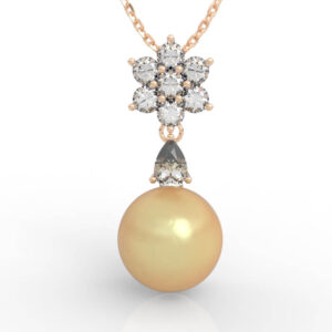 flower cluster pearl drop pendant PD-PV-PL-FL-0004