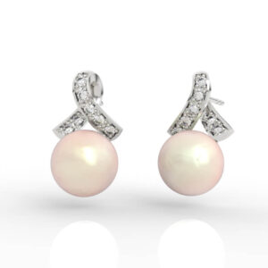 pearl ribbon stud earrings ER-PV-PL-FS-0018