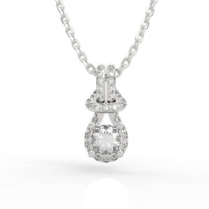 Classic Diamond Halo Pendant PD-PV-RO-FS-0061