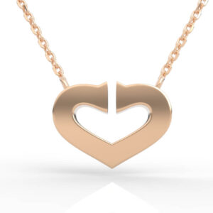 Floating Heart Gold Necklace PD-NP-NG-HS-0011