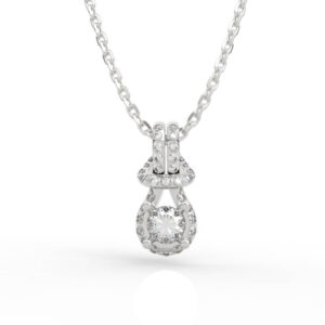 Halo Drop Pendant Necklace PD-PV-RO-FS-0060